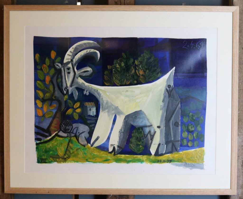 chèvre VII - Peinture Huile - Raymond Debiève