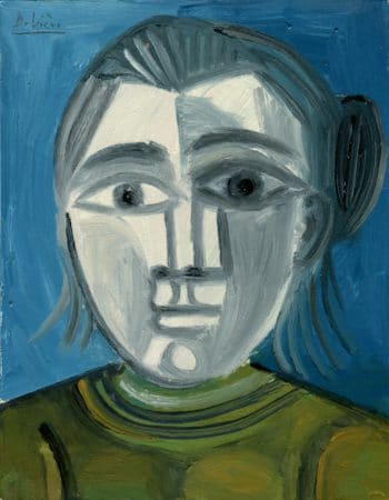 Portrait aux cheveux gris - Raymond Debiève - 1982 - 27x21cm