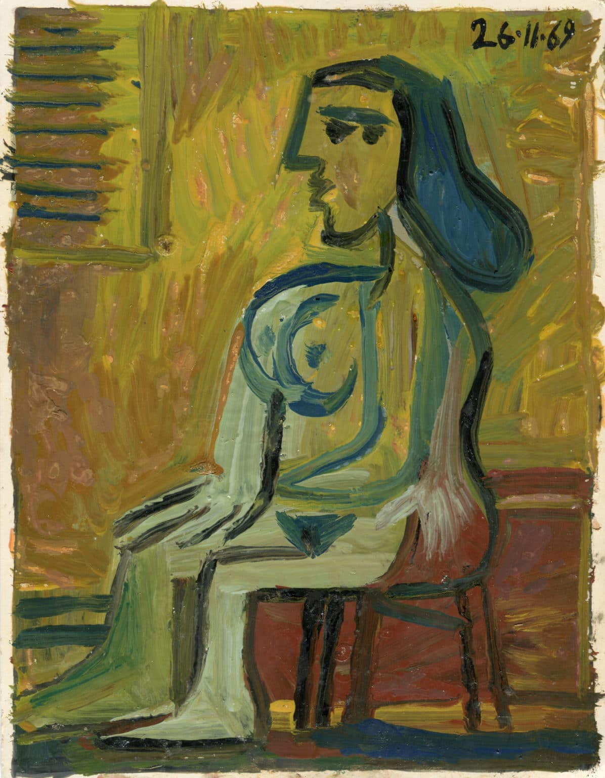 Raymond Debiève - femme nue assise