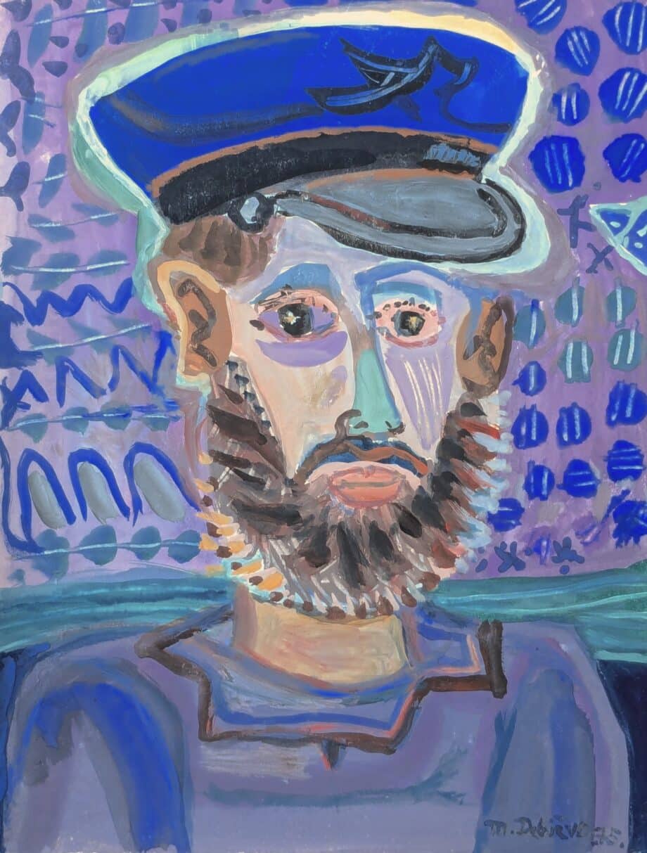 Marin à la retraite - Michel Debiève - gouache sur papier