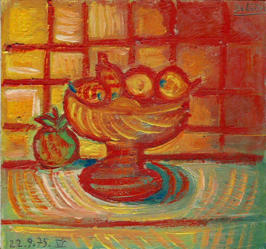 Coupe de fruits - Raymond Debiève - 19 x 20,5