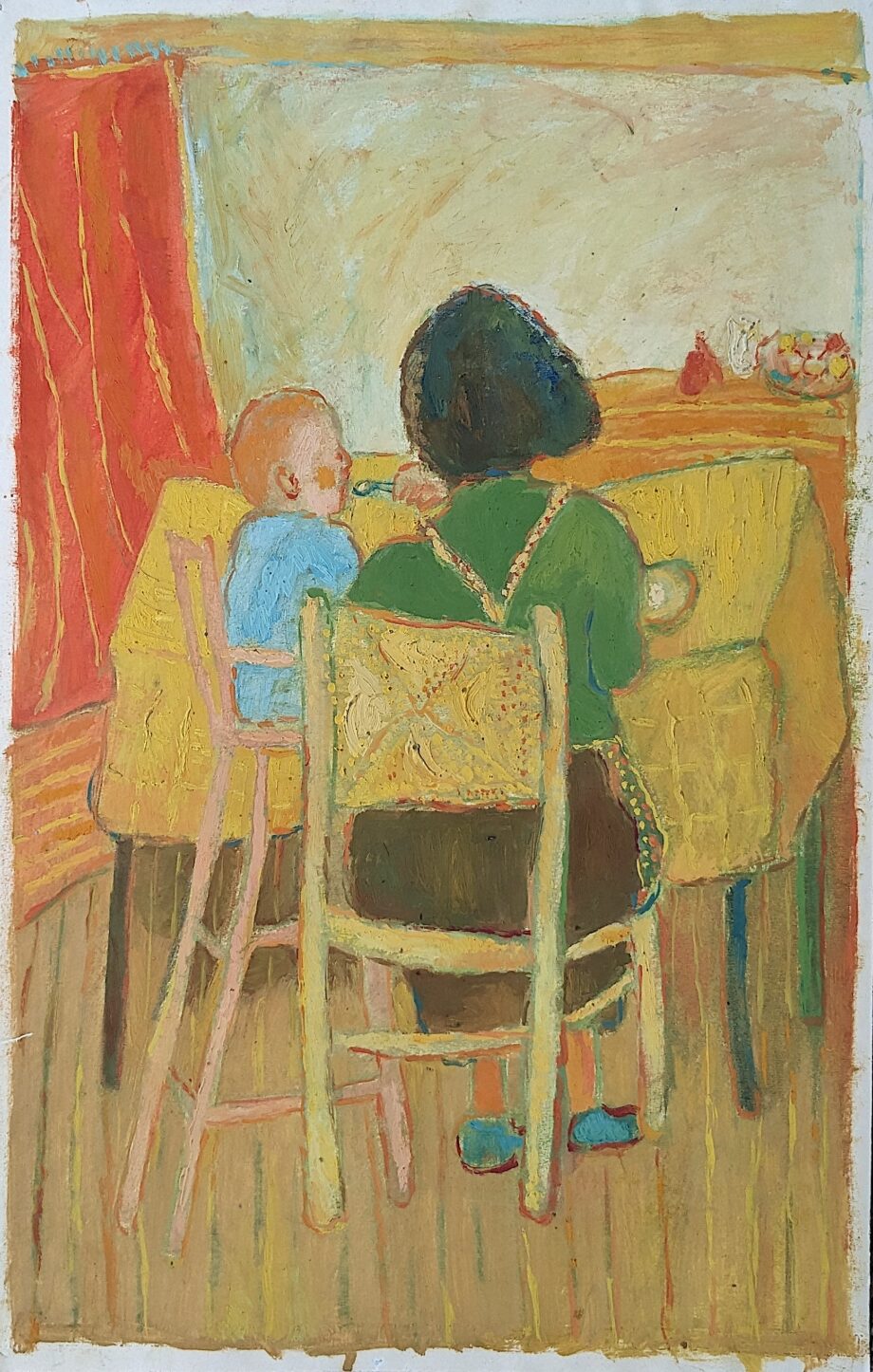 Raymond Debiève - Le goûter 50,5x32,5