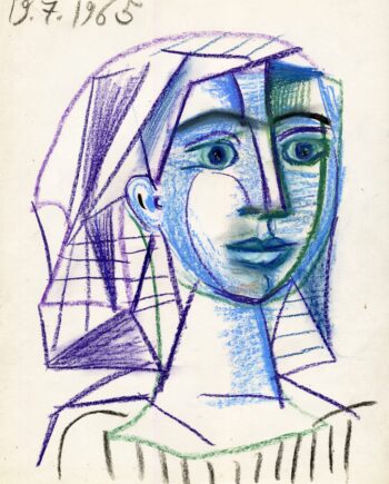 Femme coiffe mauve - Raymond Debiève