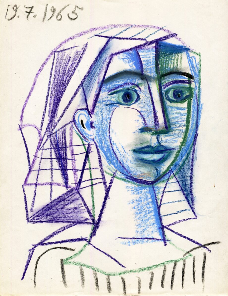 Femme coiffe mauve - Raymond Debiève