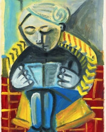 Lectrice au fauteuil tressé - Raymond Debiève