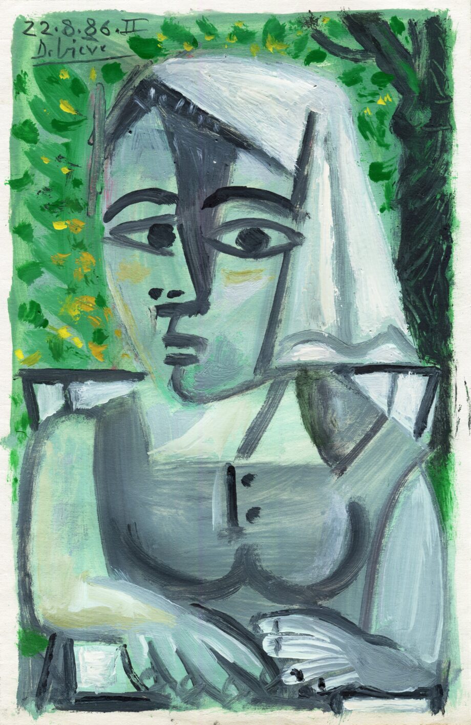 femme au jardin Raymond Debiève