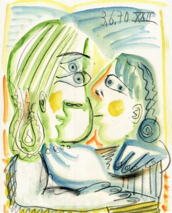 Maternité - Le baiser (XXII) - Raymond Debiève - 27 x 21 cm