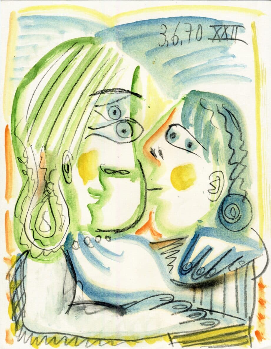 Maternité - Le baiser (XXII) - Raymond Debiève - 27 x 21 cm