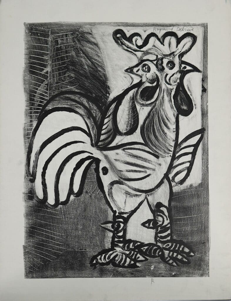 Le coq - Raymond Debiève - 65 x 50 cm
