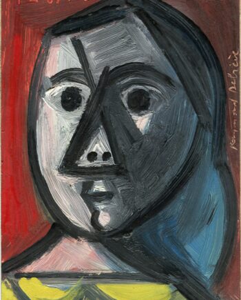 R. Debiève - Femme à la chemise jaune - 17x12