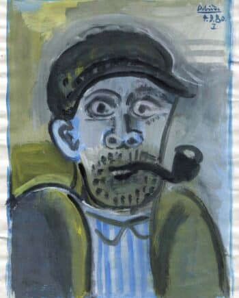 marin au port - Raymond Debiève -27x21